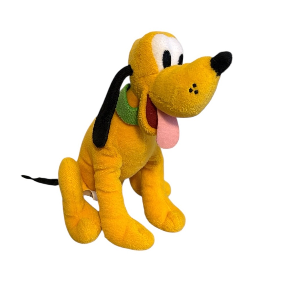 Disney Store Pluto Plush Mini Bean Bag Toy Yellow 8”